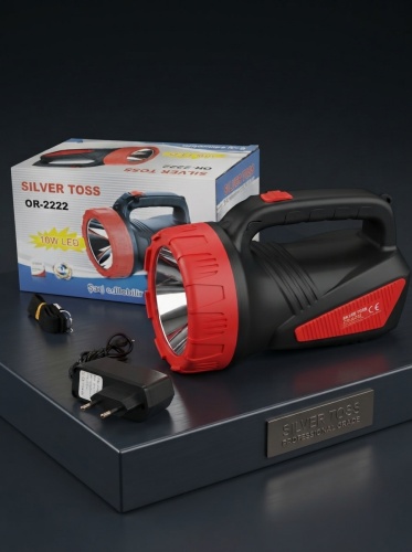 Silver Toss ST-2222 10W LED Şarjlı El Feneri ve Uzun Menzilli Projektör