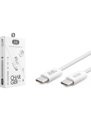 Subzero CL35 60W 1metre İPHONE15 Type-C To Type-C Pd Şarj Kablosu Örgülü