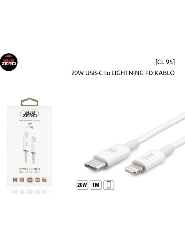 Subzero CL95 Usb-C To Lıghtnıng 20 W Pd Kablo 1 M