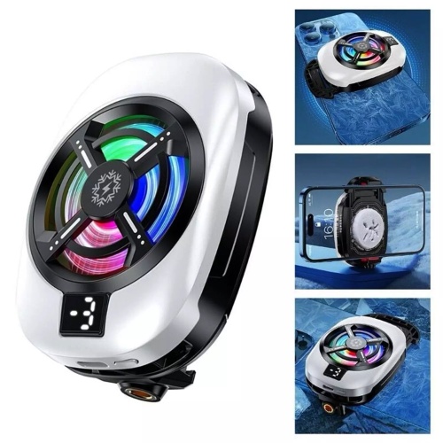 Subzero HD24 Telefon Buz Soğutucu Fan Isı Gösterge Led Beyaz