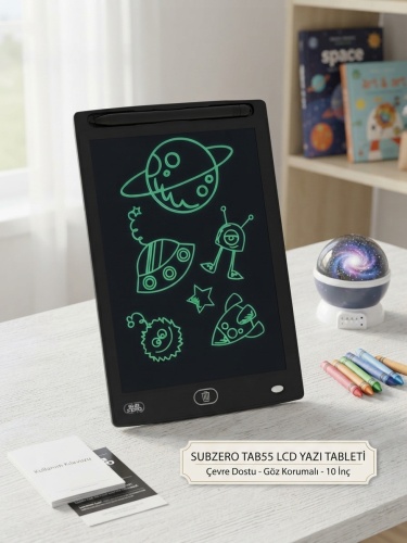 Subzero Tab55 8.5 İnç LCD Yazı Tahtası Çevre Dostu Dijital Çizim ve Not Tableti