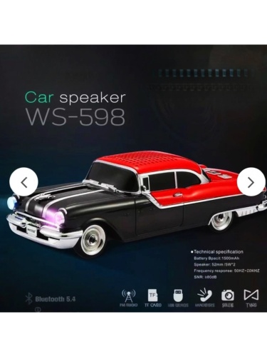 Wster Ws-598 Radyo Classic Araba Bluetooth - Fm Radio - Aux Input - Usb Devices